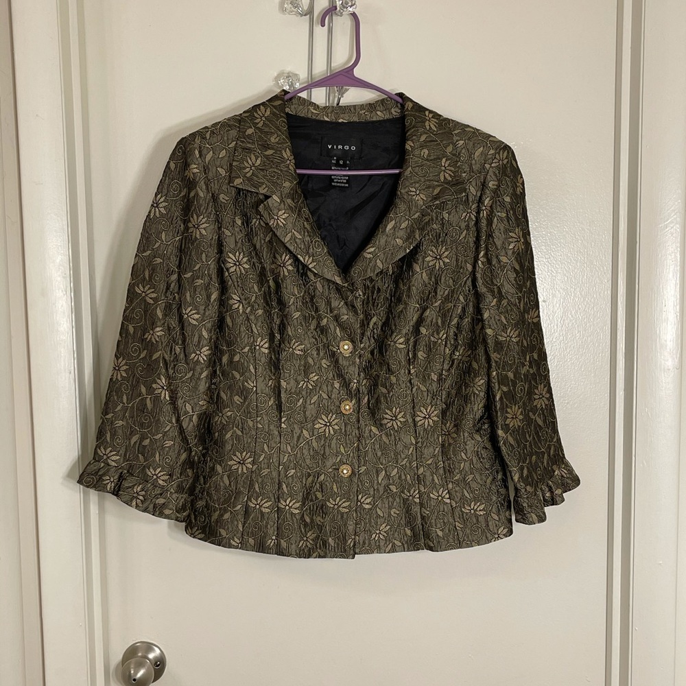 Virgo Women’s floral print blazer jacket